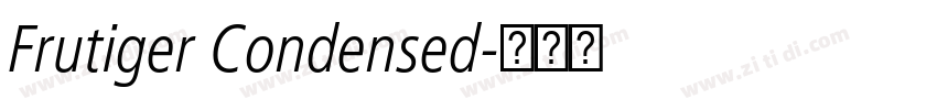 Frutiger Condensed字体转换